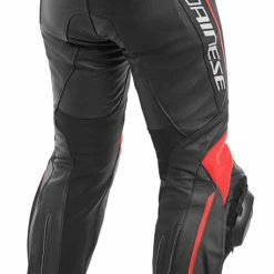 Dainese Delta 3 Leather Pants -Motorcycle Pants Sales dainese delta3 leather pants black black fluo red 1