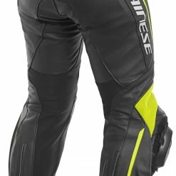 Dainese Delta 3 Leather Pants -Motorcycle Pants Sales dainese delta3 leather pants black black fluo yellow 1 scaled