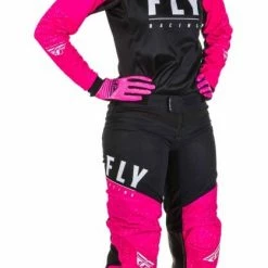 Fly Racing Dirt Women Who Ride Fly Racing Lite Women's Pants -Motorcycle Pants Sales fly racing dirt lite womens pants neon pink black 3
