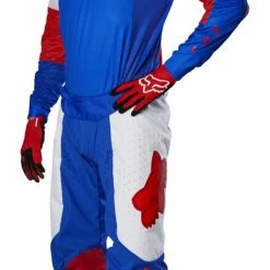 Riding Gear Fox Racing Airline PILR Pants -Motorcycle Pants Sales fox racing airline pilr pants red white blue 2