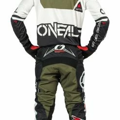 Riding Gear O'Neal Element Warhawk Pants -Motorcycle Pants Sales o neal element warhawk pants black white green 3