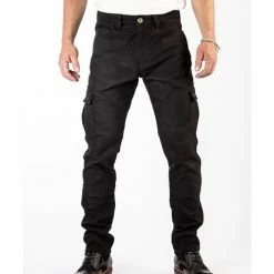 Textile Pants Rokker Black Jack Slim Cargo Pants