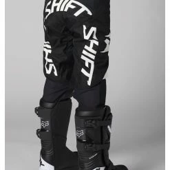 Shift Youth White Label Rokr Pants -Motorcycle Pants Sales shift youth whit3 label rokr pants black white 2