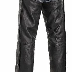Leather Pants Street & Steel Heavy Duty Chaps 5 Leather Pants Street & Steel Heavy Duty Chaps -Motorcycle Pants Sales street steel heavy duty chaps black 1