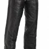 Leather Pants Street & Steel Heavy Duty Chaps -Motorcycle Pants Sales street steel heavy duty chaps black