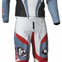 Riding Gear Thor Pulse 03 LE Pants (32) -Motorcycle Pants Sales thor pulse03 le pants white light blue red 3 scaled